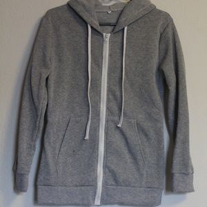 Grey Zip Hoodie